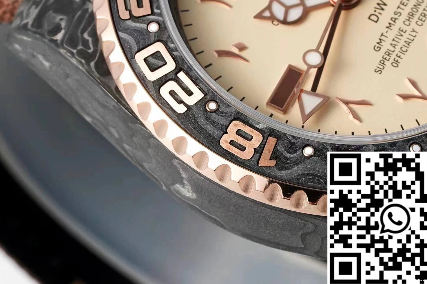 II Fiber Rolex Brown GMT-MASTER Fabric Carbon Strap Diw 0816